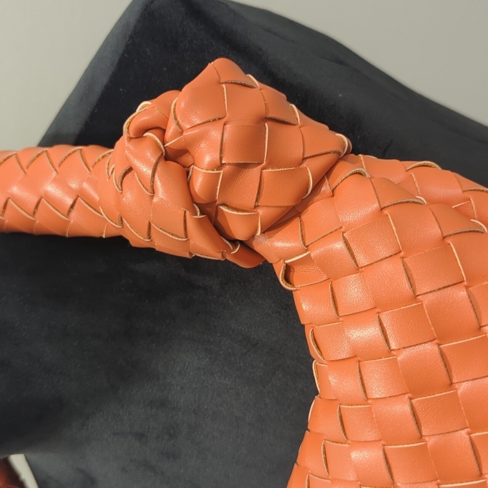 a new day Woven Hobo Shoulder Bag in Coral Orange - Picture 4 of 10
